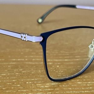 ESCADA Eyewear VES 884 Eyeglasses Frames Italy Color 0KA6 Blue / Lilac 135